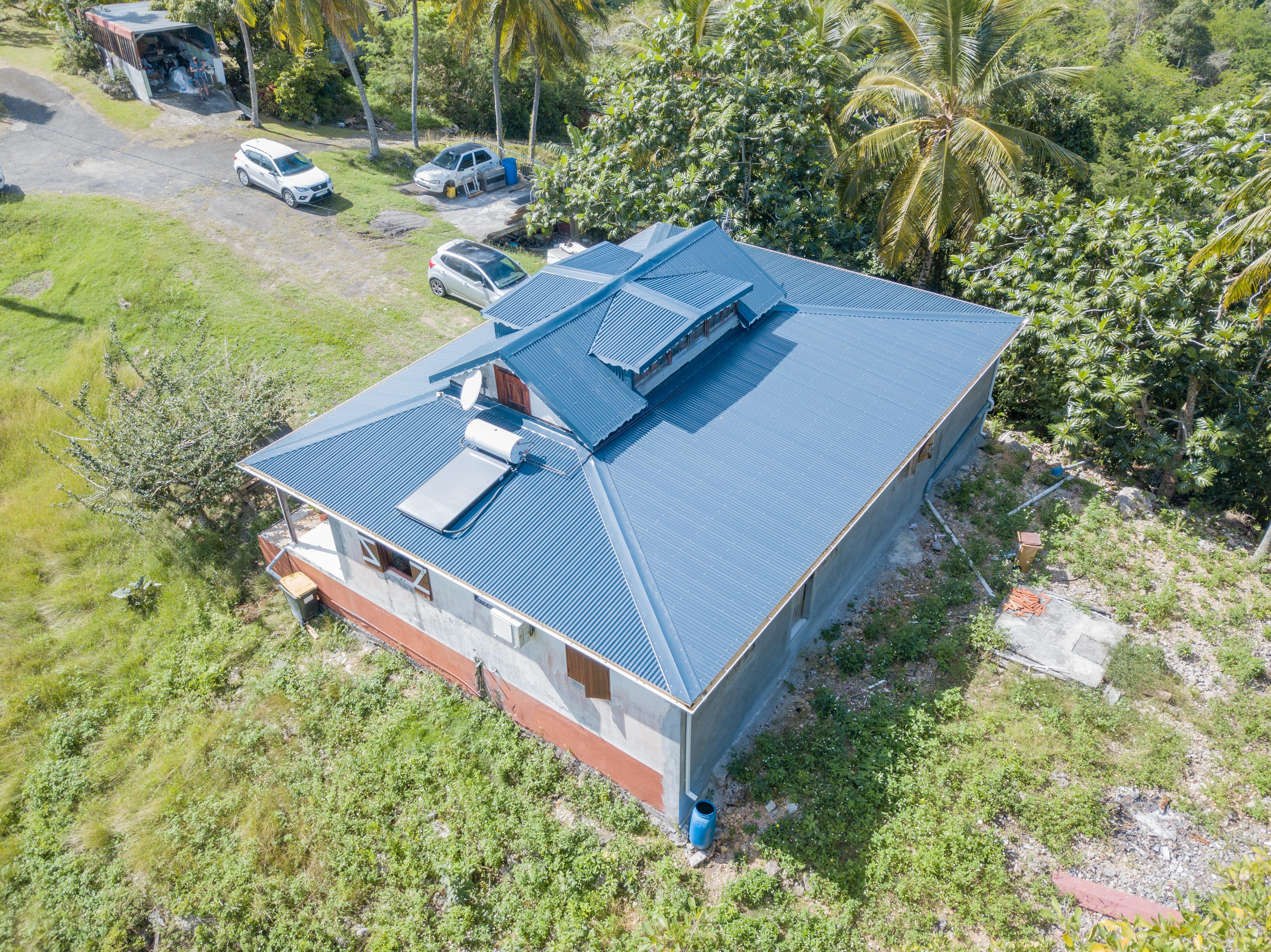 Toiture avant réfection, vue drone
