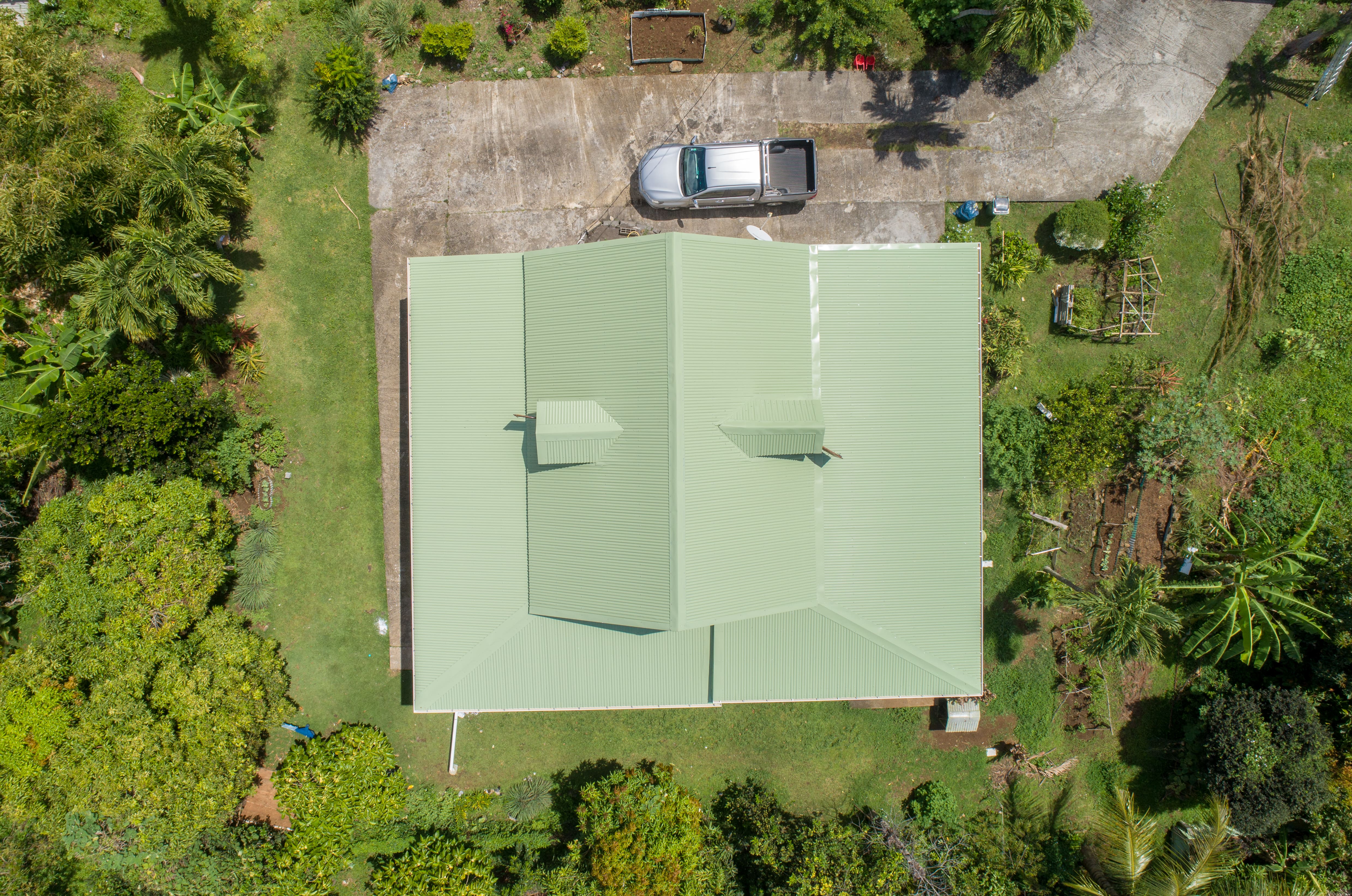 Toiture sur dalle béton en Guadeloupe