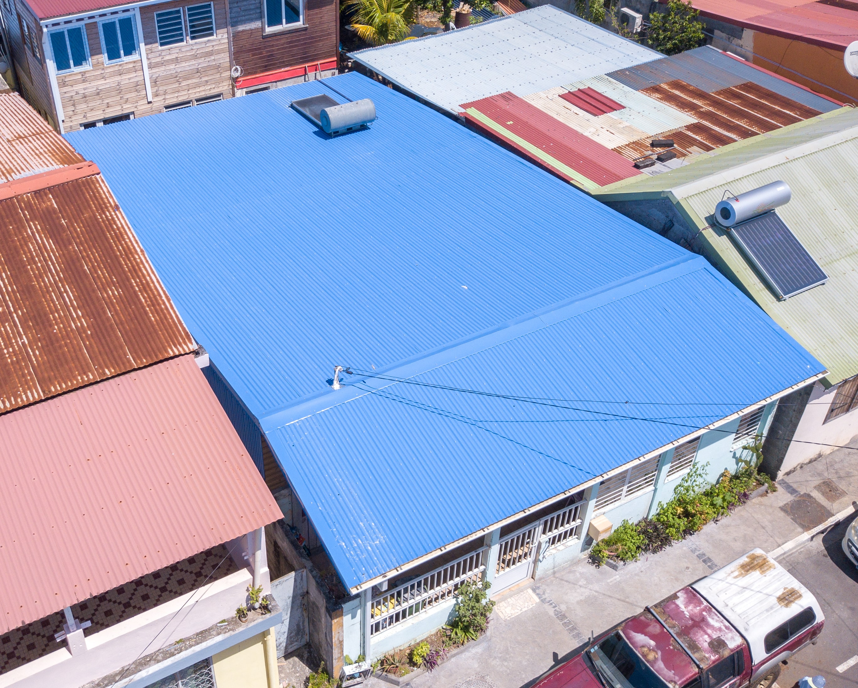 Rénovation de toiture terminée en Guadeloupe