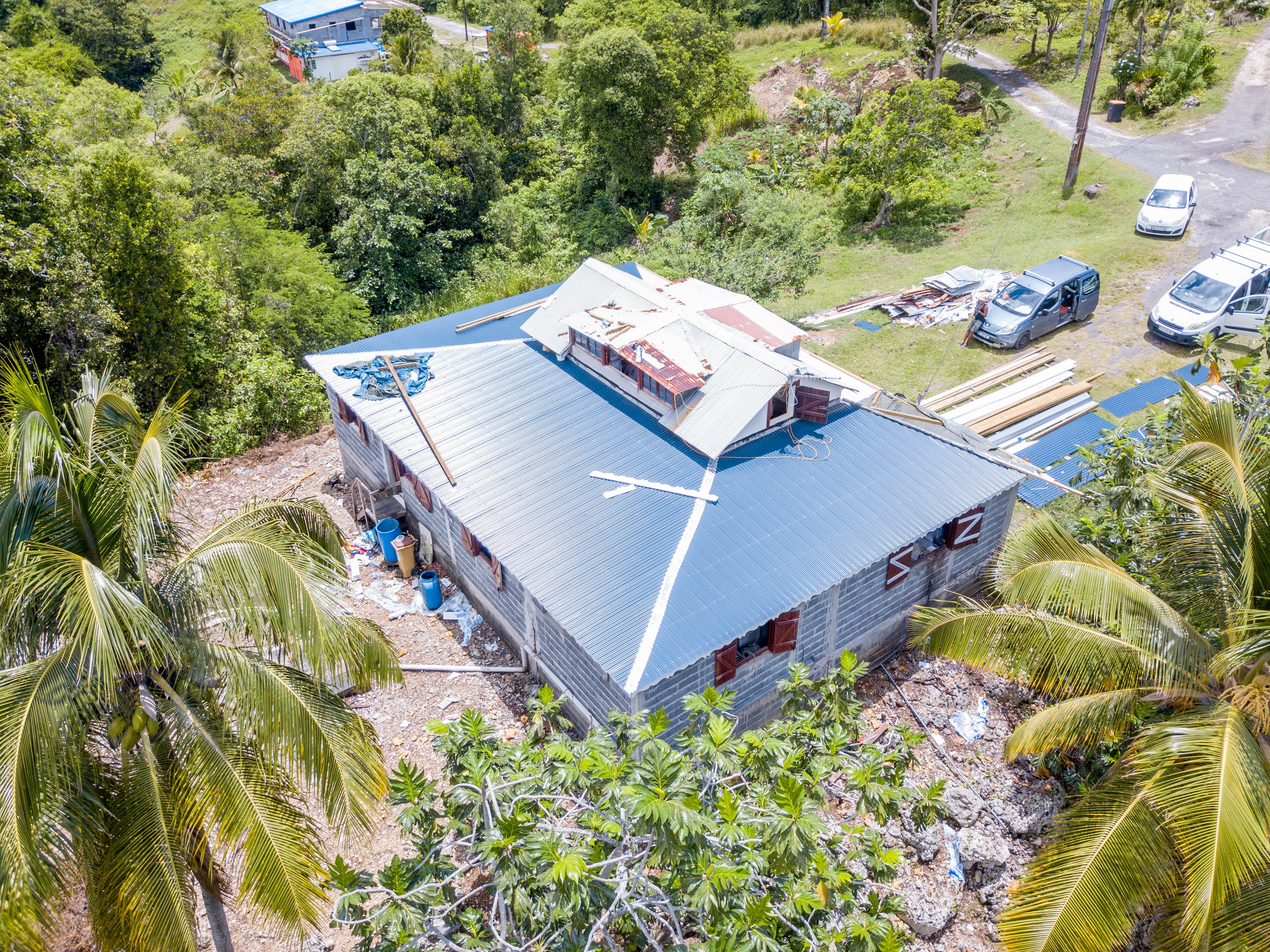 Toiture livrée, vue drone